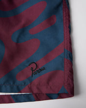 Load image into Gallery viewer, Parra "Splashed" Swim Short // Burgundy
