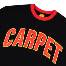 Load image into Gallery viewer, Carpet "Varsity" Ringer Tee // Black
