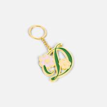 Load image into Gallery viewer, Dime "Oversized Floral" Keychain // Gold
