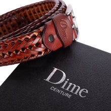 Load image into Gallery viewer, Dime &quot;Braided&quot; Leather Belt // Caramel / Brown
