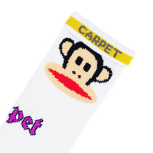 Load image into Gallery viewer, Carpet x Paul Frank "Julius" Socks // White
