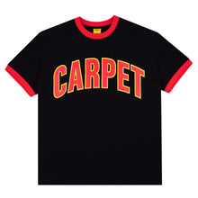 Load image into Gallery viewer, Carpet "Varsity" Ringer Tee // Black
