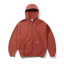 Load image into Gallery viewer, Butter Goods “Bleach Waffle Thermal" Hoodie Zip // Rust
