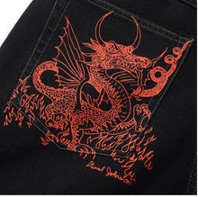 Load image into Gallery viewer, Butter Goods X Daniel Johnston  “Dragon“ Denim Shorts // Washed Back
