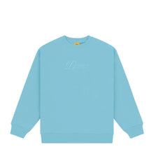 Load image into Gallery viewer, Dime "Cursive Logo" Crewneck // Ocean Blue
