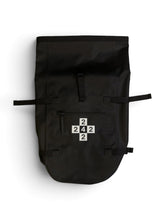 Load image into Gallery viewer, 242 "Cross Logo" Waterproof Roll-Top Backpack // Black
