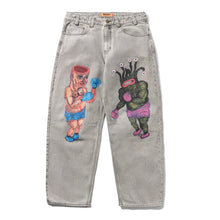 Load image into Gallery viewer, Butter Goods X Daniel Johnston  “Boxing“ Denim Jeans // Washed Grey
