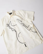 Load image into Gallery viewer, Parra "Vertical Horse" Short Sleeve Shirt // Off White
