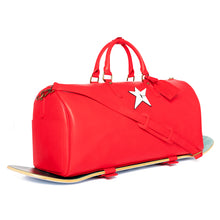 Load image into Gallery viewer, Carpet "C-Star" Leather Duffel Bag // Red
