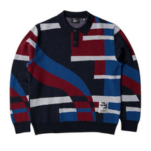 Load image into Gallery viewer, Parra "Vertical Forest" Polo Knitted // Blue
