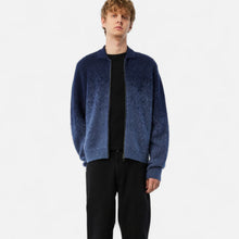 Load image into Gallery viewer, Dime "Mohair Double Zip" Knit // Midnight Blue
