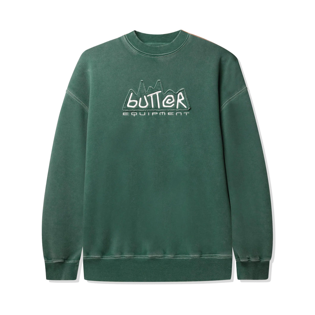 Butter Goods “Equipement Applique“ Crewneck // Washed Fern