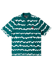 Load image into Gallery viewer, Parra "Broken Waves" Polo Shirt // Pine
