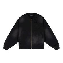 Load image into Gallery viewer, Dime "Faded Fleece" Bomber Jacket // Black
