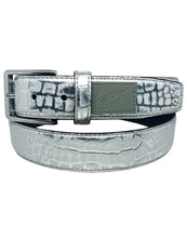 Load image into Gallery viewer, Loosey Love You "Croc" Belt // Silver
