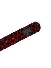 Load image into Gallery viewer, Loosey Love You "Cheetah Rivet" Belt // Burgundy
