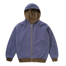 Load image into Gallery viewer, Butter Goods “Reversible“ Zip-Hoodie // Washed Brown / Navy
