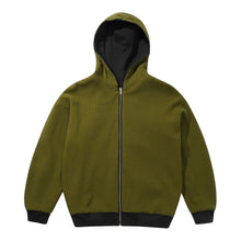 Load image into Gallery viewer, Butter Goods “Reversible“ Zip-Hoodie // Washed Black / Army
