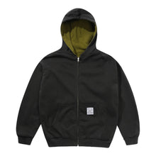 Load image into Gallery viewer, Butter Goods “Reversible“ Zip-Hoodie // Washed Black / Army
