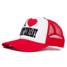 Load image into Gallery viewer, Carpet "I Heart" Trucker Hat // Red
