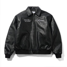 Load image into Gallery viewer, Butter X Isaac Hayes  “Bomber" Leather Jacket // Black
