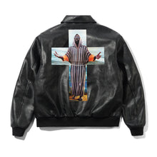 Load image into Gallery viewer, Butter X Isaac Hayes  “Bomber" Leather Jacket // Black
