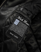 Load image into Gallery viewer, Butter X Isaac Hayes  “Bomber" Leather Jacket // Black
