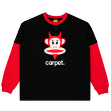 Load image into Gallery viewer, Carpet x Paul Frank "Devil Julius" Longsleeve Tee // Black/Red
