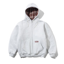 Load image into Gallery viewer, Butter “Plaid Linen" Hoodie Zip // Ash
