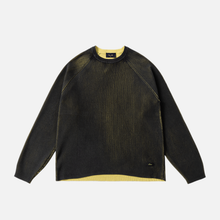 Load image into Gallery viewer, Dime "Printed Rib" Sweater // Black/Yellow
