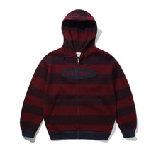 Load image into Gallery viewer, Butter Goods “Tide Waffle“ Zip-Hoodie // Red Stripe
