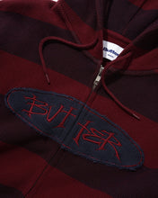 Load image into Gallery viewer, Butter Goods “Tide Waffle“ Zip-Hoodie // Red Stripe
