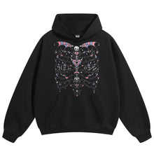 Load image into Gallery viewer, EC Melodi "Rib Cage" Hoodie // Black
