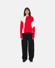Load image into Gallery viewer, Stussy "Tie Dye Fisherman" Sweater // Red
