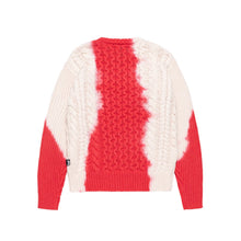 Load image into Gallery viewer, Stussy "Tie Dye Fisherman" Sweater // Red
